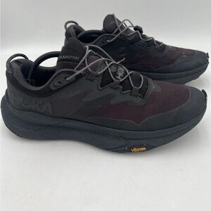 Hoka One One Transport Mens 11D Shoes Triple Black Running Walking Gore-Tex ￼
